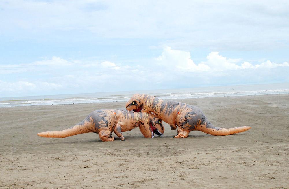 Aufblasbare Dinosaurier Kostüm Erwachsene T-Rex Jurassic Welt Cosplay Kostüm - cosplaycartde