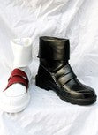 Satan Cosplay Stiefel Schuhe Schwarz und Weiß