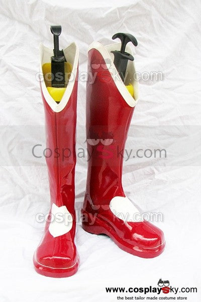 The King Of Fighters Athena Asamiya Cosplay Stiefel Rot