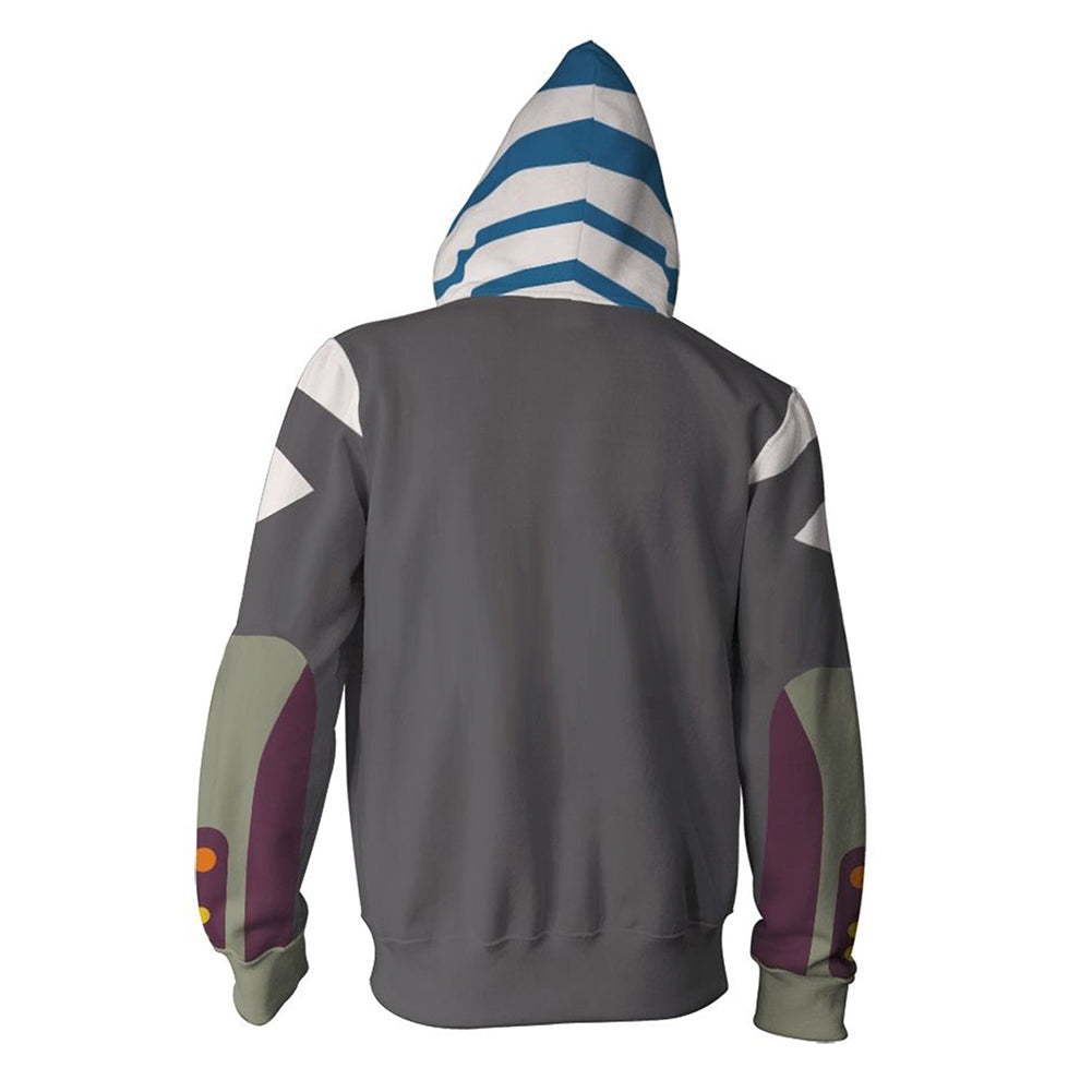 unisex Hoodie Ahsoka Tano Cosplay Hoodie 3D Druck Sweatshirt mit Kapuze Streetwear Pullover