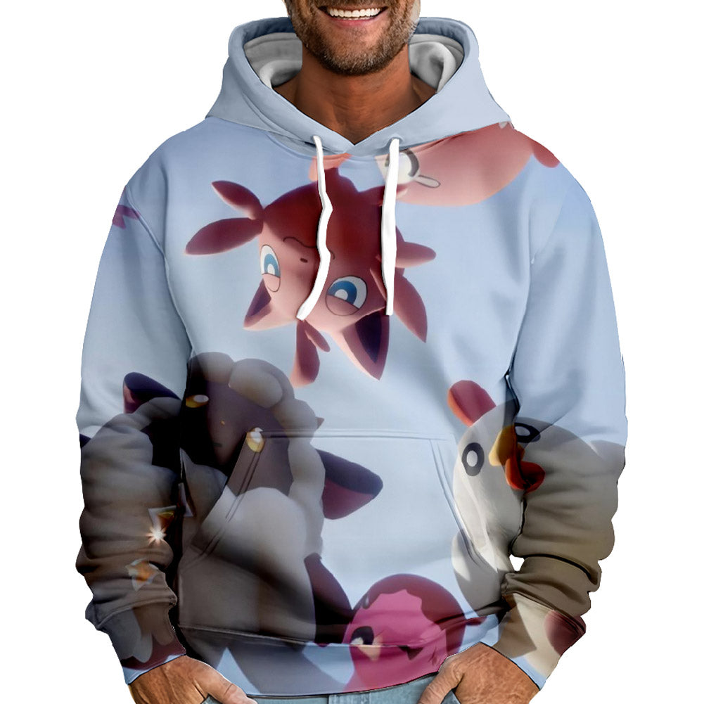 unisex Palworld Cosplay Hoodie 3D Druck Hooded Sweatshirt Streetwear Pullover Lamball
