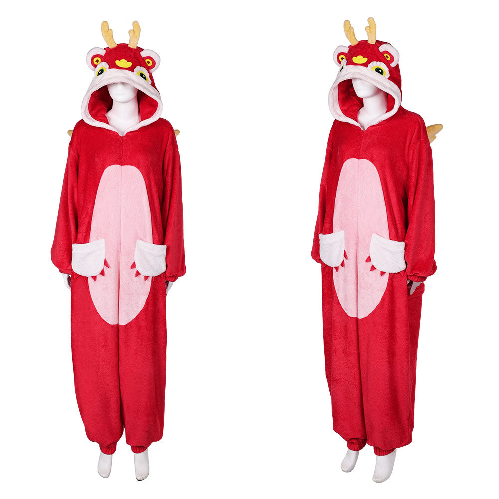 Unisex Schlafanzug Drache Cosplay Kostüm Outfits Halloween Karneval Anzug Baby Drache