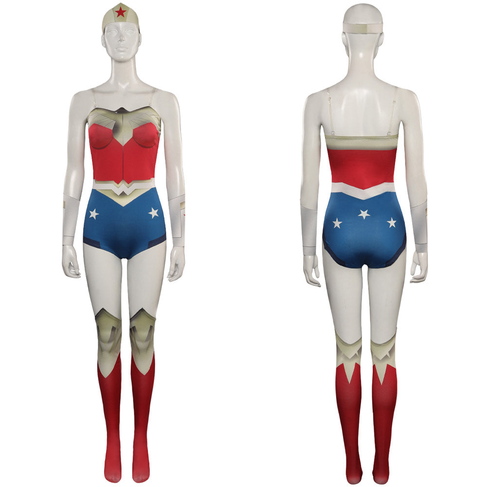 Wonder Woman Prinzessin Diana Jumpsuit Cosplay Kostüm Halloween Karneval Outfits