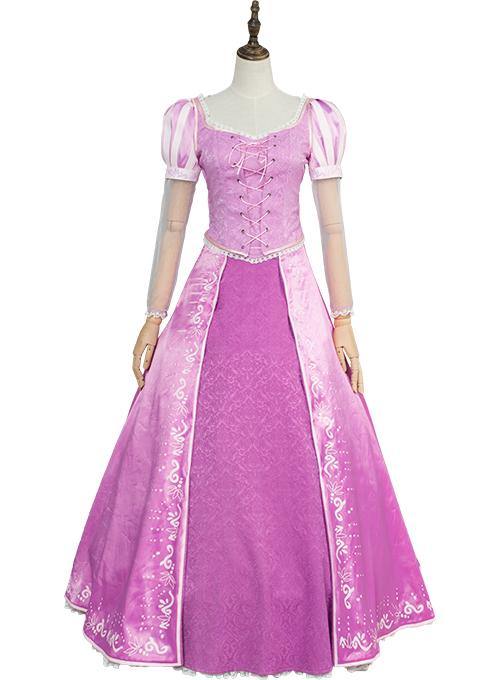 Tangled Prinzessin Rapunzel Kleid Lila Cosplay Kostüm Neu Version - cosplaycartde